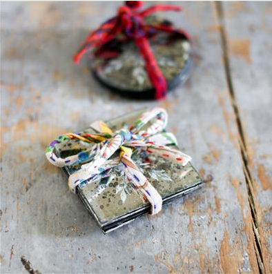 Antique Glass Set of four handmade coasters, with tarnished antique glass. This item is a fairtrade product. Fairtrade 8cm x 8xm http://tinyurl.com/oqmtpee
Taken at:30/10/2014 22:31:00
Uploaded at:30/10/2014 22:31:00
Technician:External Web Site User